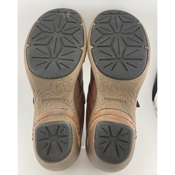 Merrell Dassie Stitch Brown Leather Comfort Clogs Slip On Women's 9 EU40 - Picture 8 of 16